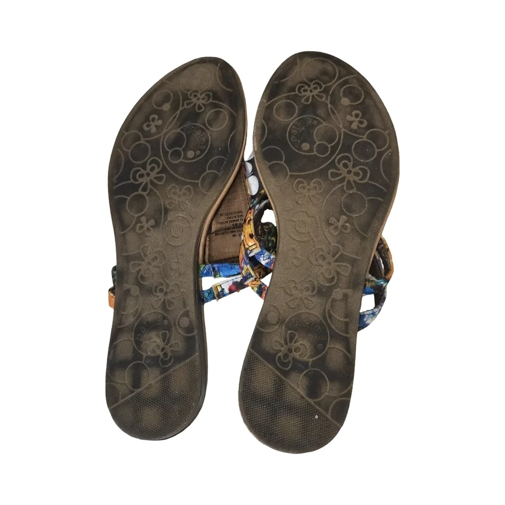 Palms Italian Shoemakers Sandal Floral Embellished Resortwear SIZE 10 - Picture 11 of 12